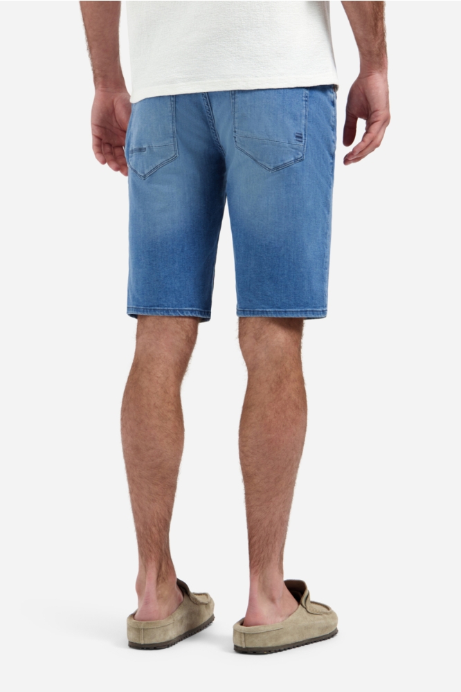 NO-EXCESS blauwe heren korte broek | Model achteraanzicht
