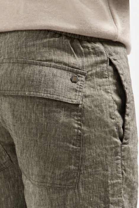 NO-EXCESS taupe heren korte broek | Close up