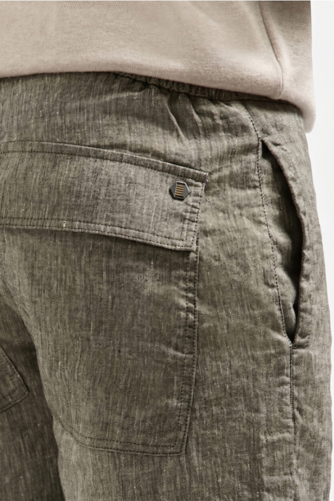 NO-EXCESS taupe heren korte broek | Close up