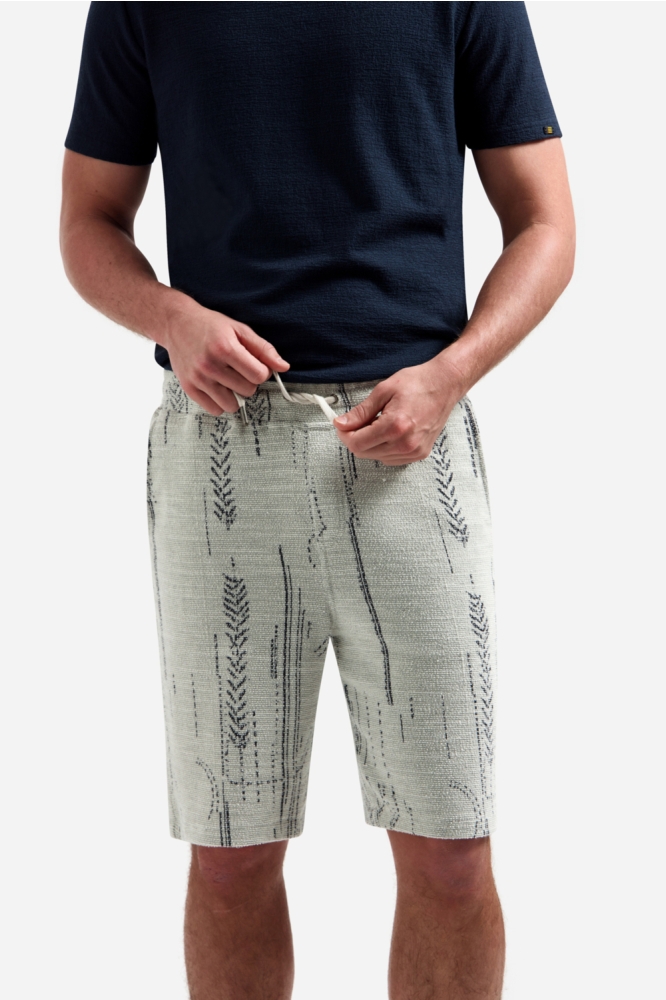 NO-EXCESS beige heren korte broek | Model vooraanzicht