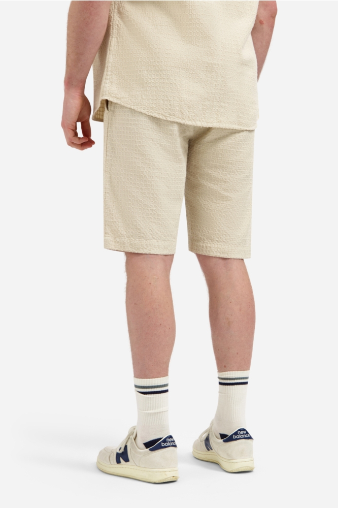 NO-EXCESS beige heren korte broek | Model achteraanzicht