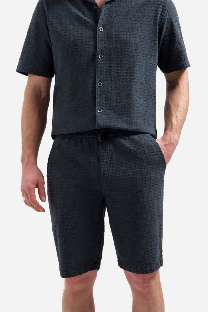 NO-EXCESS grijze heren korte broek | Model vooraanzicht
