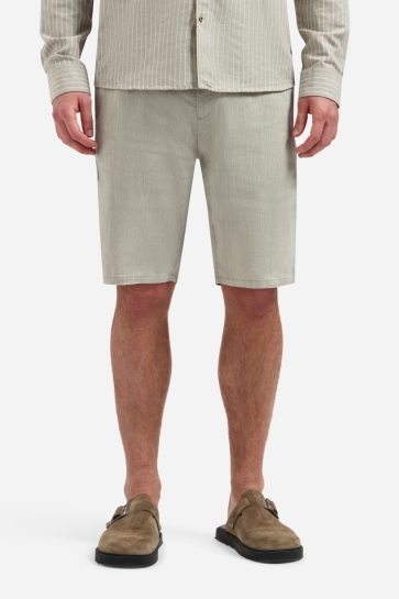 NO-EXCESS Broek CHINO SHORTS WITH LINEN 318190321 044 TAUPE
