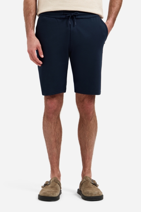 NO-EXCESS blauwe heren korte broek | Model vooraanzicht