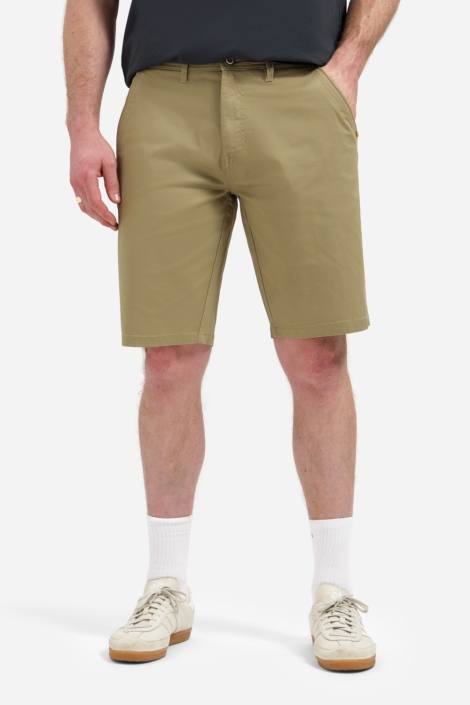 NO-EXCESS taupe heren korte broek | Model vooraanzicht