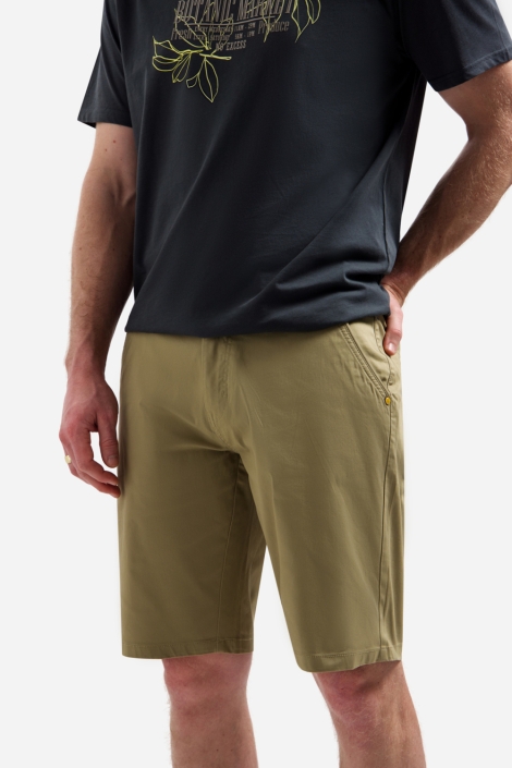 NO-EXCESS taupe heren korte broek | Model vooraanzicht