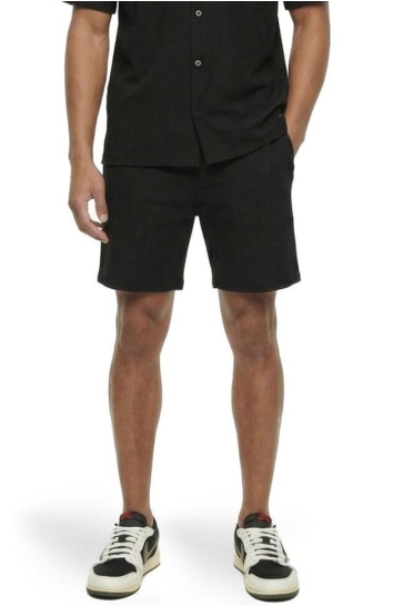 Malelions Korte broek MEN RIBBED SHORTS MMB30026031 BLACK