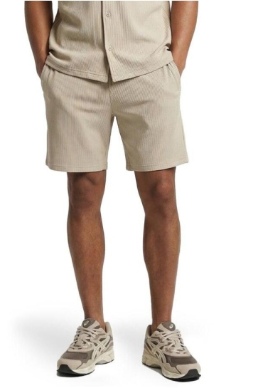 Malelions men ribbed shorts Taupe