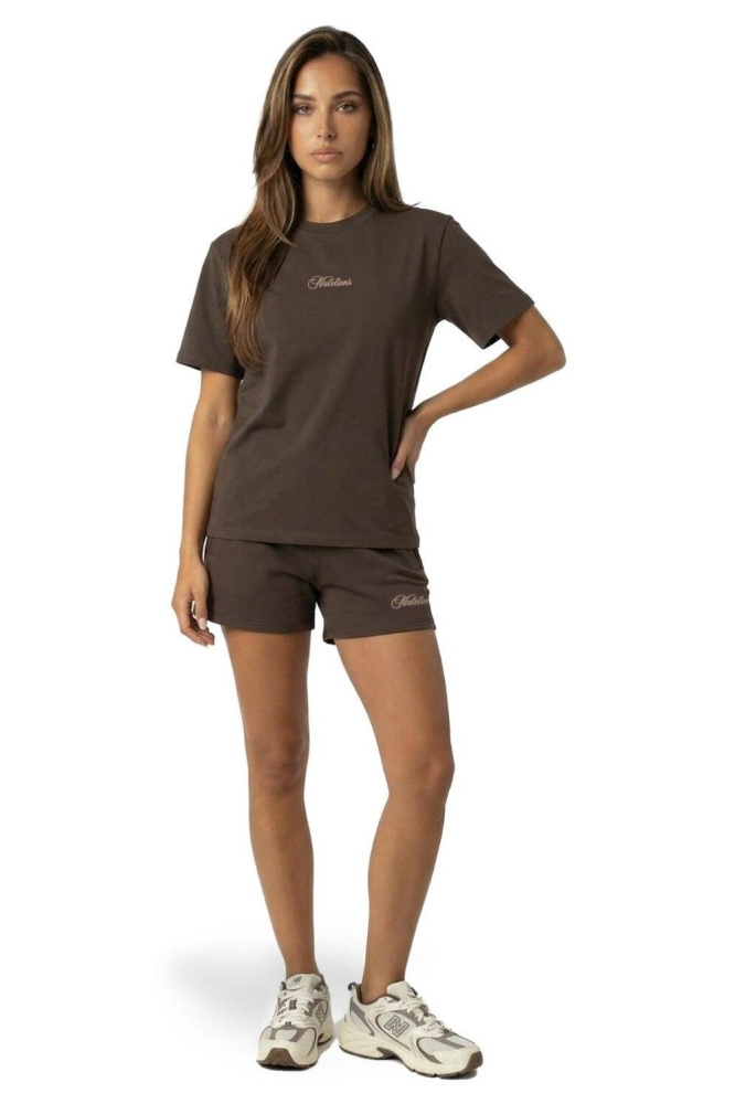 Malelions bruine dames korte broek | Model