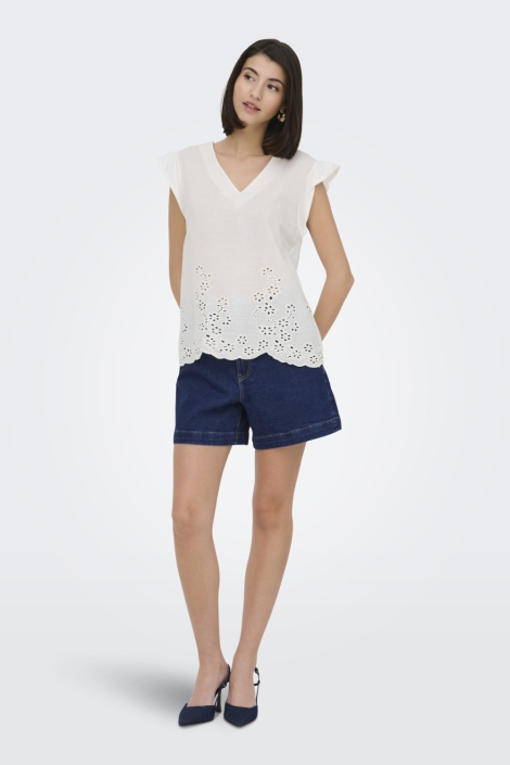 Jacqueline de Yong blauwe dames korte broek | Model