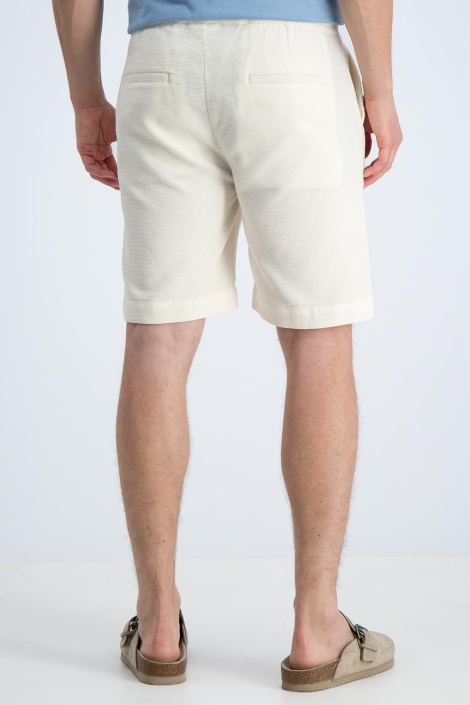 Gabbiano ecru heren korte broek | Model achteraanzicht