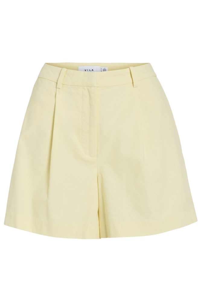 Vila gele dames korte broek | Vooraanzicht