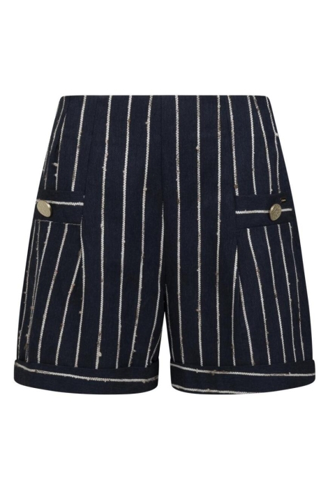 Kimara blauwe dames korte broek | Vooraanzicht