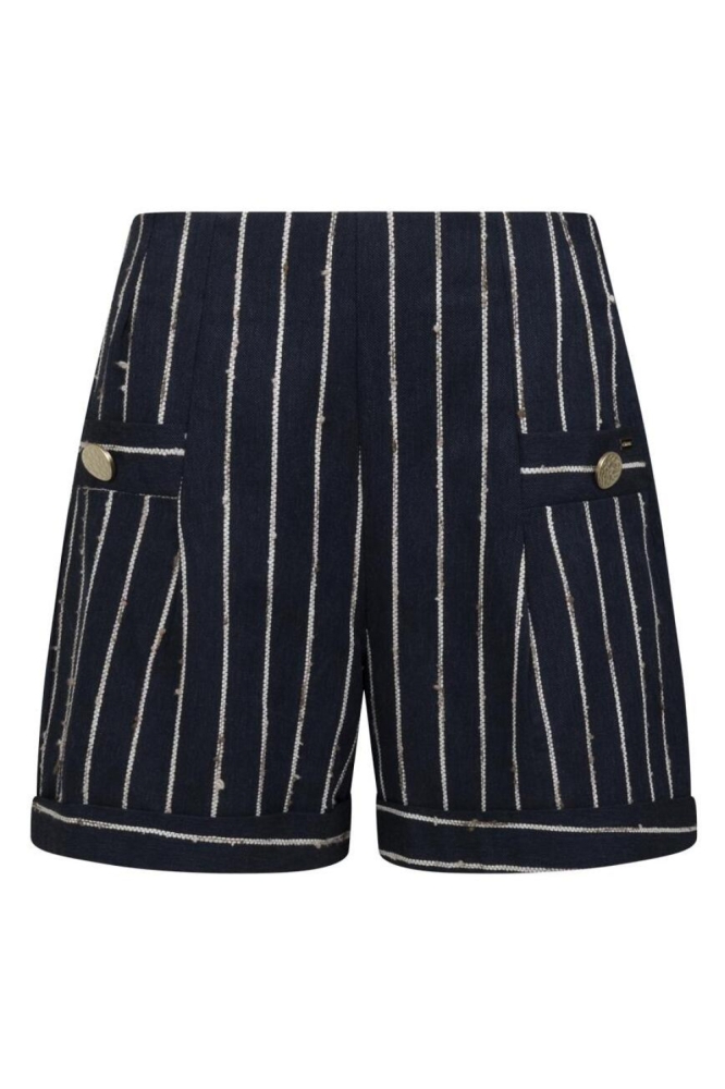 Kimara blauwe dames korte broek | Vooraanzicht