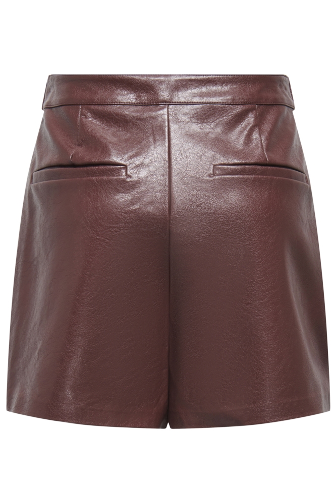 Only bruine dames korte broek | Achteraanzicht