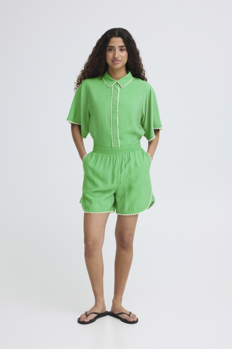 Ichi groene dames korte broek | Model