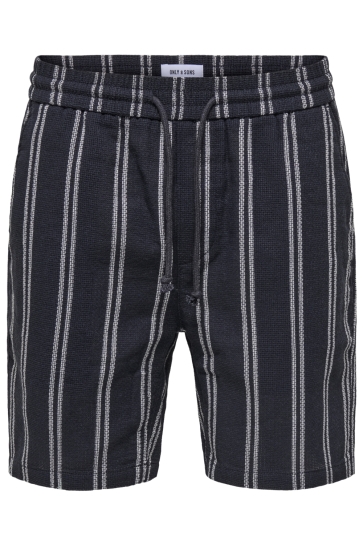 Only & Sons onstrev life reg stru stripe shorts Blauw