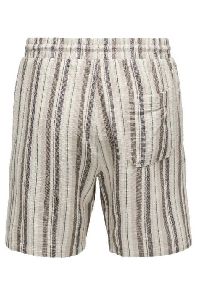 Only & Sons beige heren korte broek | Achteraanzicht