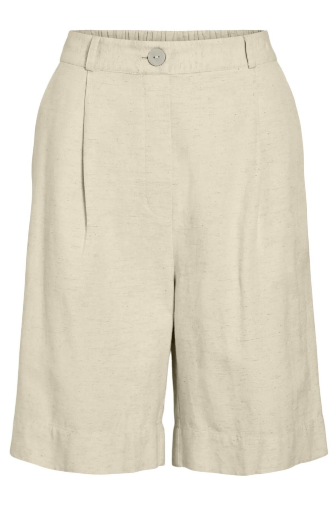 Vila beige dames korte broek | Vooraanzicht