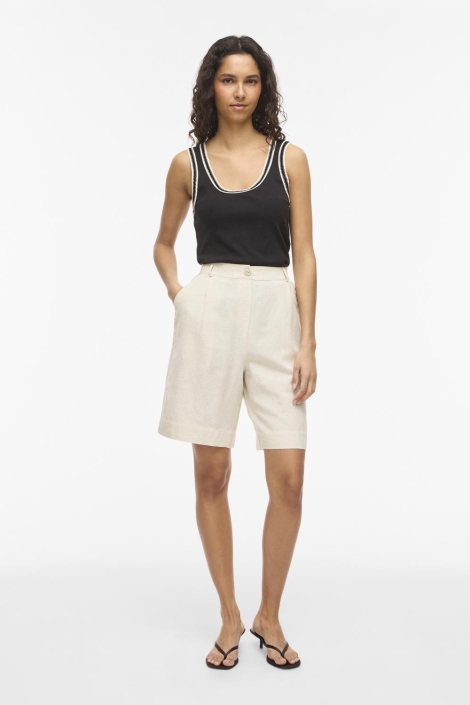 Vila beige dames korte broek | Model