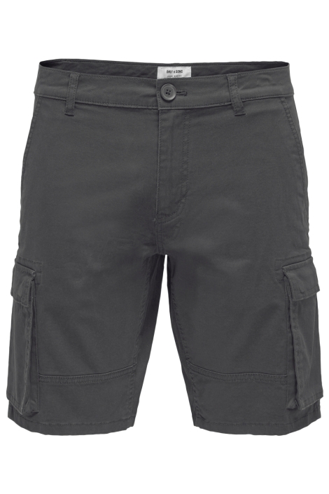 Only & Sons grijze heren korte broek | Vooraanzicht