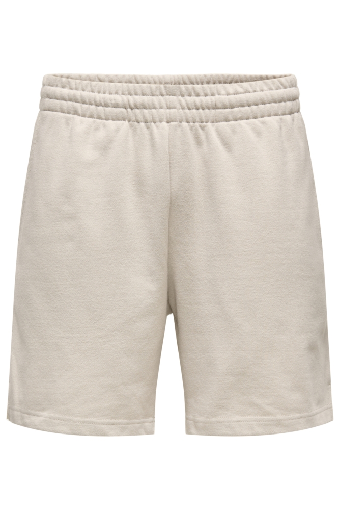 Only & Sons beige heren korte broek | Vooraanzicht
