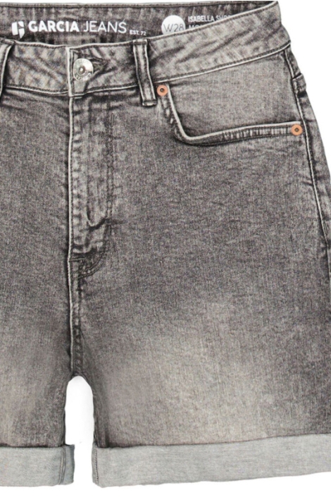 Garcia grijze dames korte broek | Close up