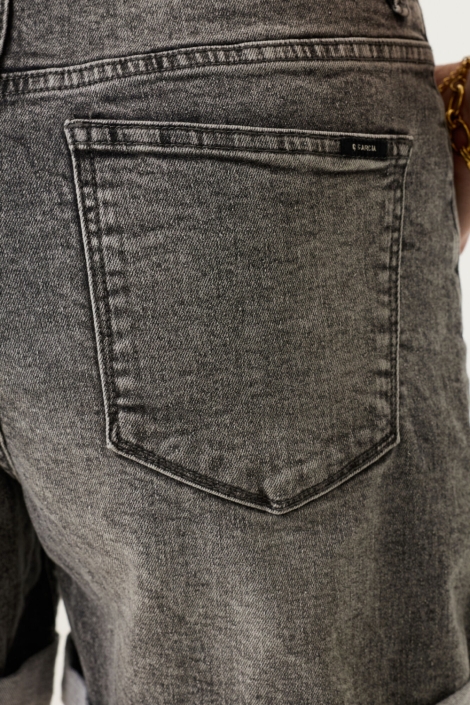 Garcia grijze dames korte broek | Close up