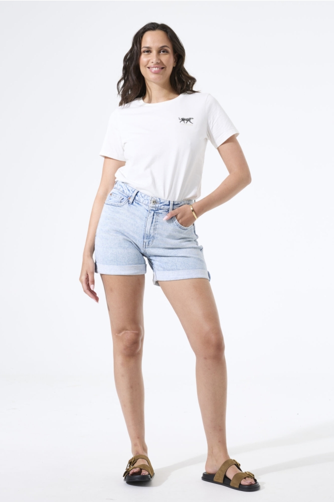 Garcia blauwe dames korte broek | Model