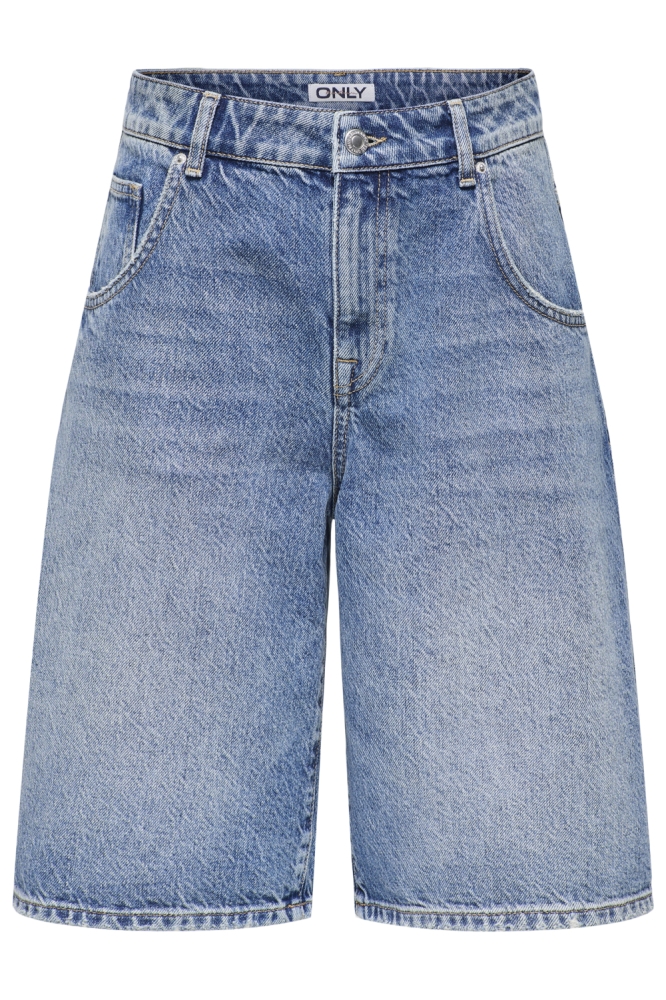 Only blauwe dames korte broek | Vooraanzicht