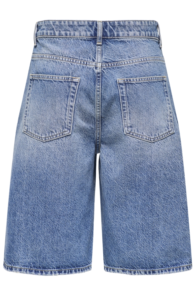 Only blauwe dames korte broek | Achteraanzicht