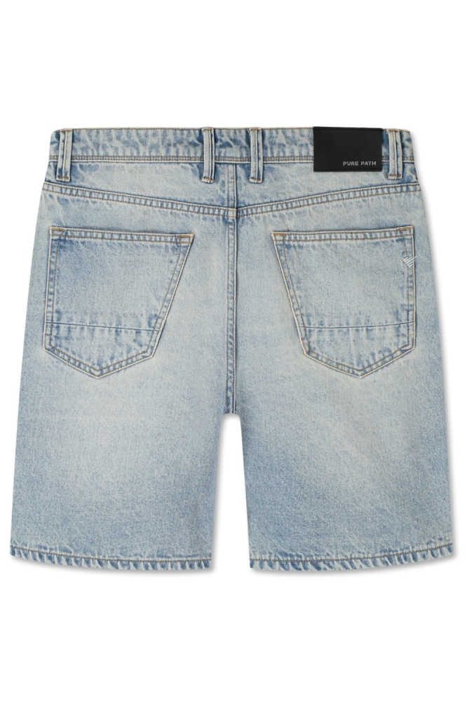 Pure Path blauwe heren korte broek | Achteraanzicht