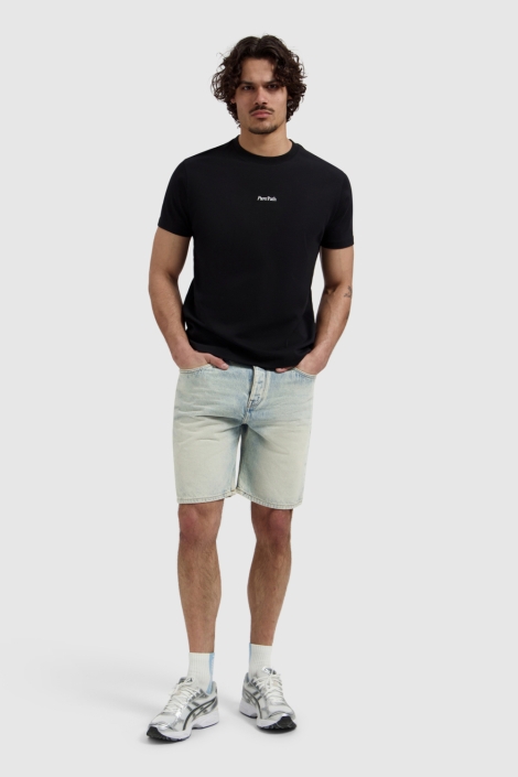 Pure Path blauwe heren korte broek | Model vooraanzicht