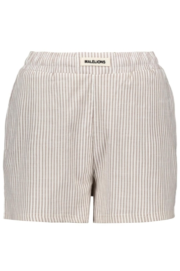 Malelions Broek PATCH LOGO STRIPED SHORTS MWC30026011 SAND