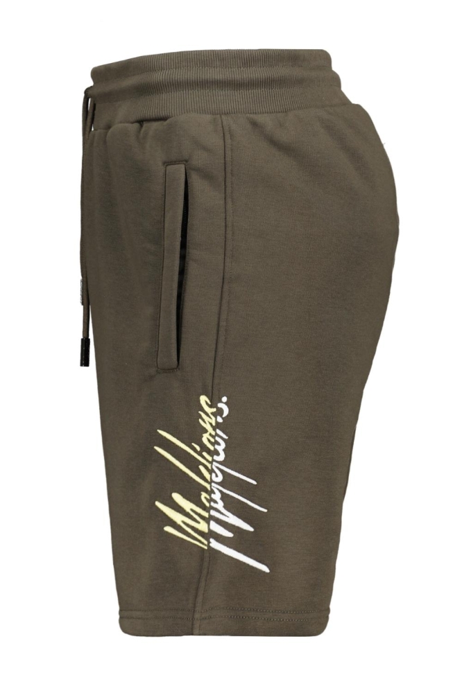 Malelions groene heren korte broek | Zijaanzicht