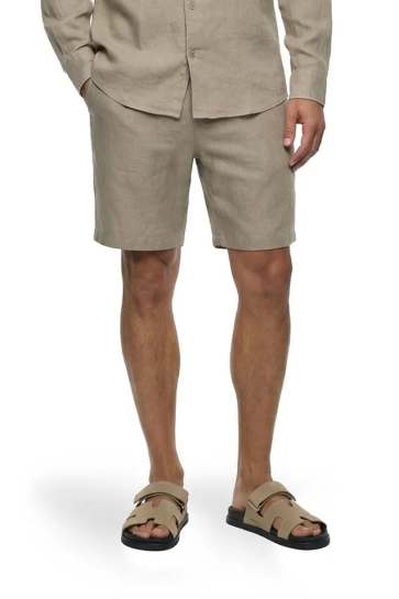 Malelions Korte broek PREMIUM LINEN SHORTS MPD30026005 BEIGE