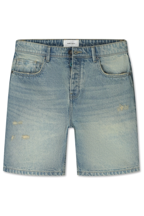 Pure Path blauwe heren korte broek | Vooraanzicht