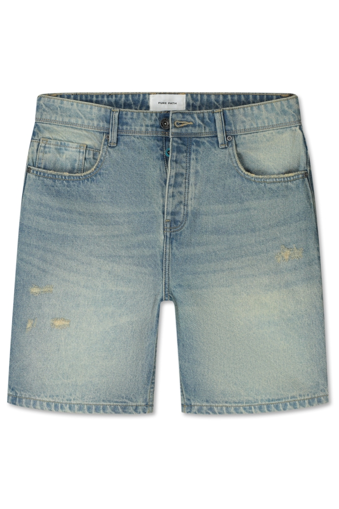Pure Path blauwe heren korte broek | Vooraanzicht