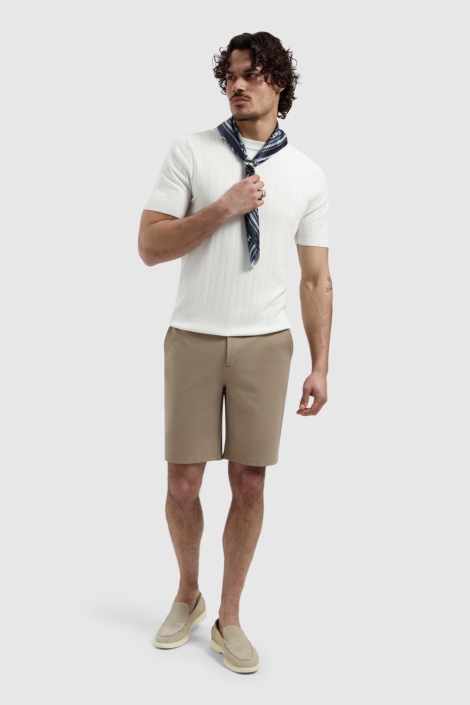 Pure Path taupe heren korte broek | Model