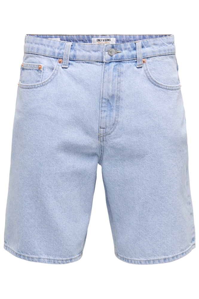Only & Sons blauwe heren korte broek | Vooraanzicht