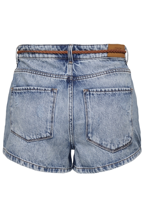 Only blauwe dames korte broek | Achteraanzicht