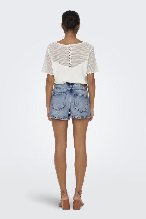 Only blauwe dames korte broek | Model