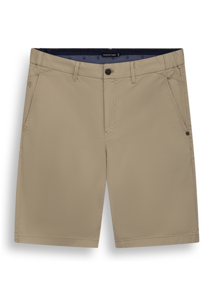 State of Art beige heren korte broek | Vooraanzicht