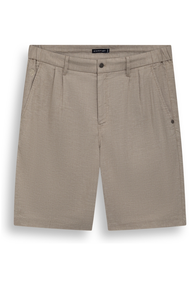 State of Art beige heren korte broek | Vooraanzicht