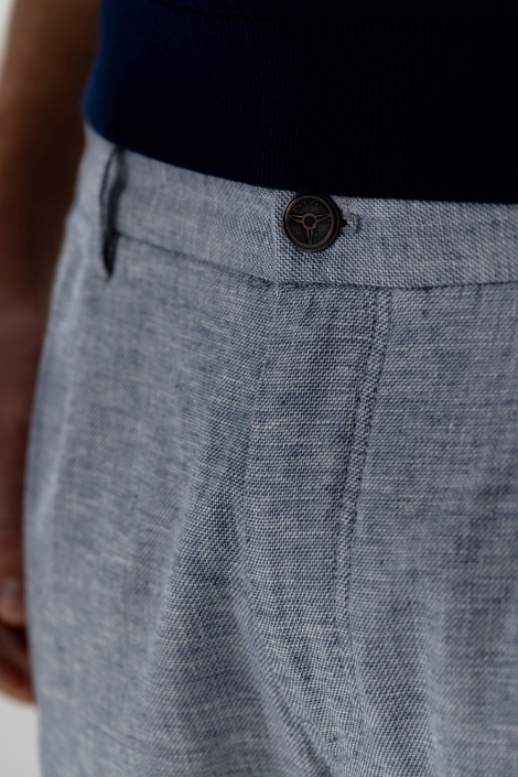 State of Art blauwe heren korte broek | Close up