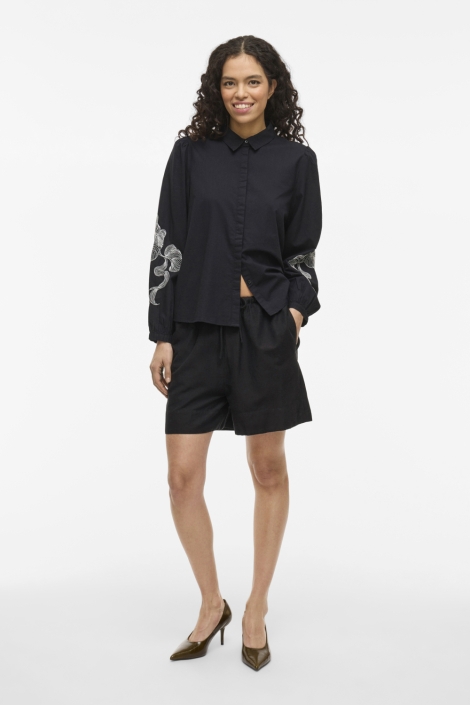 Vila zwarte dames korte broek | Model