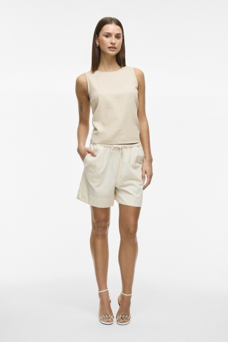 Vila beige dames korte broek | Model