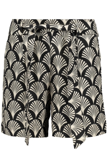 Geisha Broek SHORTS MET PRINT 61225 20 000718 ECRU/BLACK