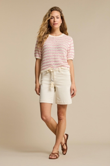 Red Button Korte broek COLETTE SHORT AND BELT SRB4946 ECRU