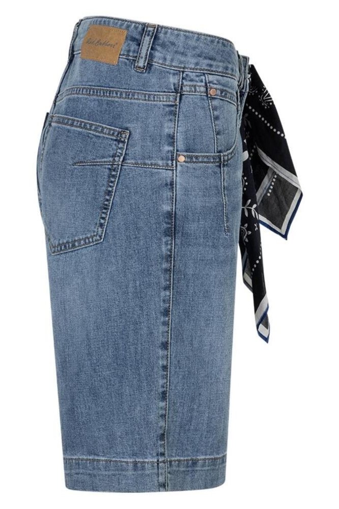 Red Button blauwe dames korte broek | Zijaanzicht